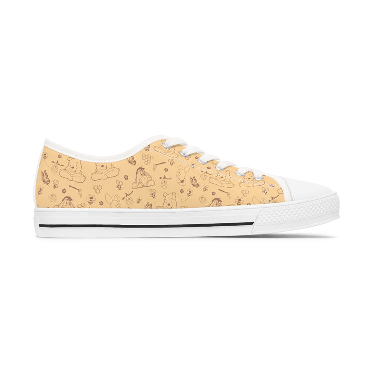 Winnie All-Over Print Women's Low Top Sneakers - Fandom-Made