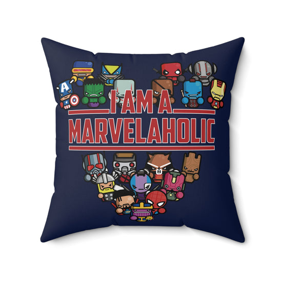 Marvelaholic Square Pillow - Fandom-Made