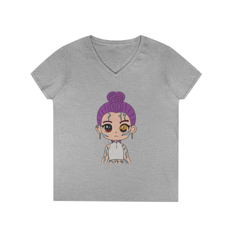 Rumi Demon Ladies' V-Neck Tee
