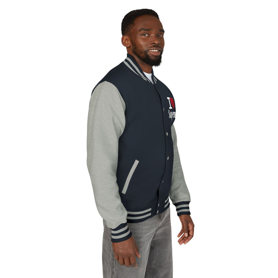 I Love Superman Unisex Letterman Jacket - Fandom-Made
