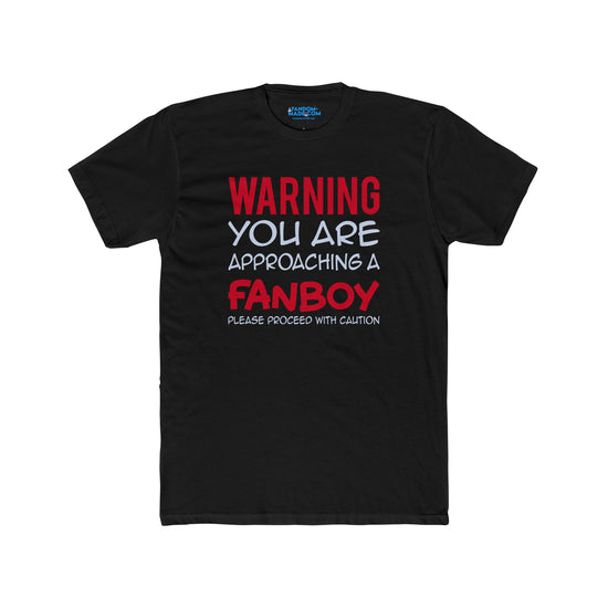 Warning Fanboy Men’s Fitted T-Shirt - Fandom-Made