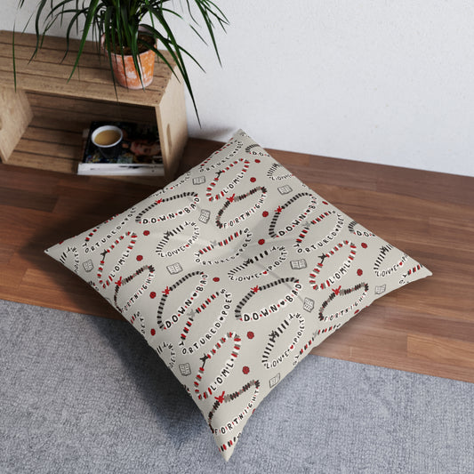 Tortured Friendship Bracelets All-Over-Print Tufted Floor Pillow