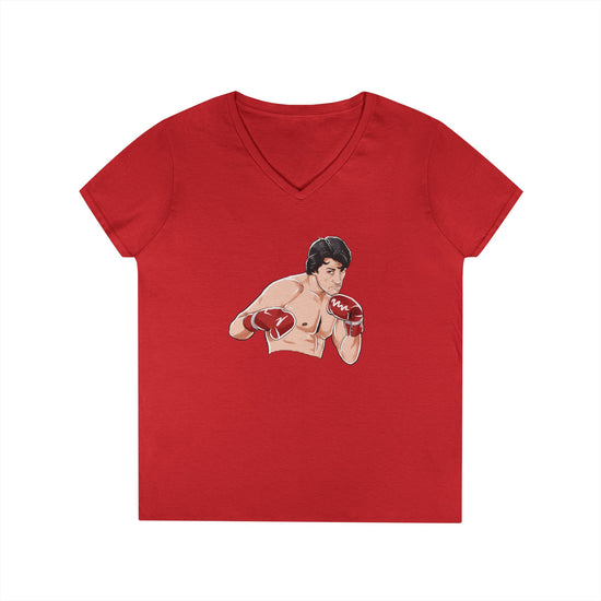 YO Adrian Ladies' V-Neck Tee - Fandom-Made