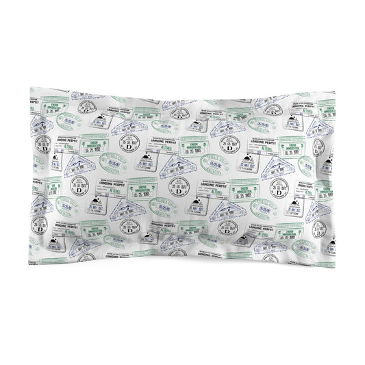 Galaxy Passport Stamps Pillow Sham