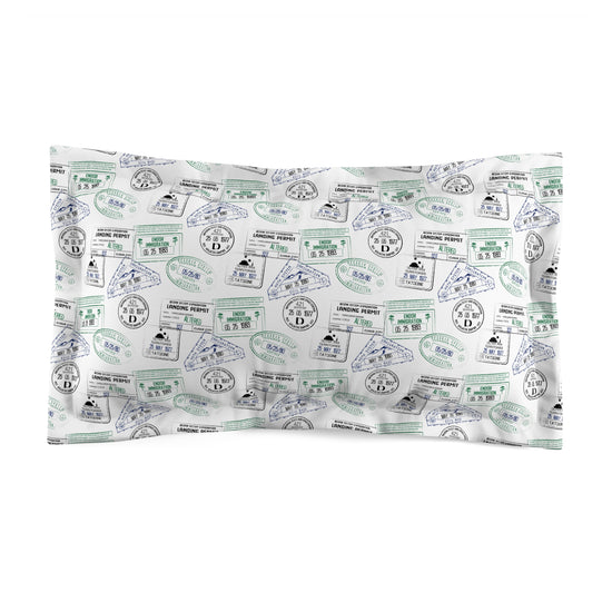 Galaxy Passport Stamps Pillow Sham - Fandom-Made