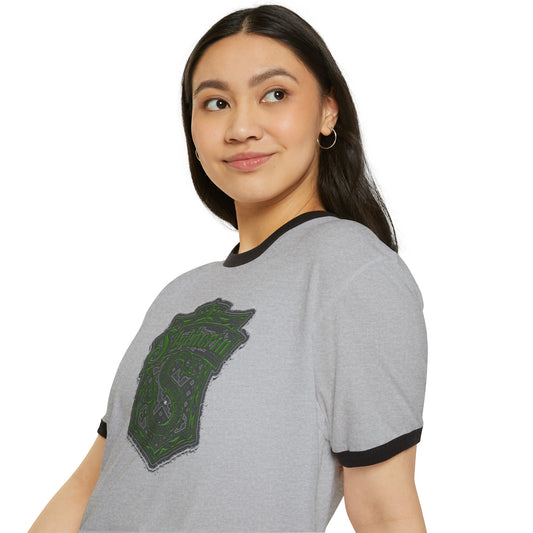 Slytherin Crest Ringer T-Shirt - Fandom-Made