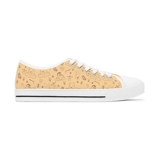 Winnie All-Over Print Women's Low Top Sneakers - Fandom-Made