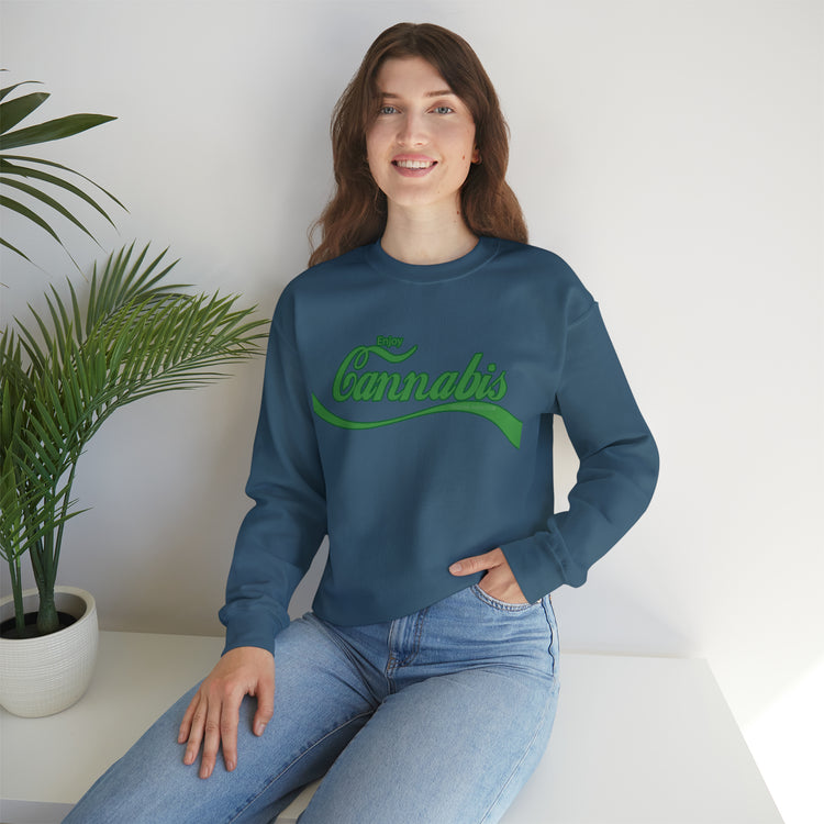 Enjoy Cannabis Crewneck Sweatshirt - Fandom-Made