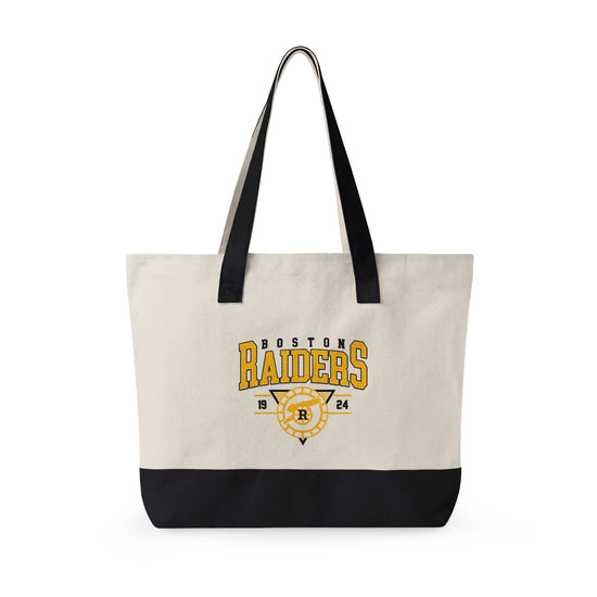 Boston Raiders Zippered Canvas Tote - Fandom-Made
