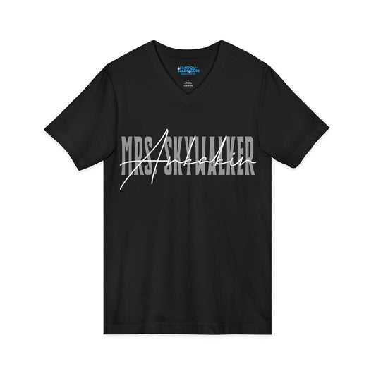 Mrs. Anakin Skywalker V-Neck Tee - Fandom-Made