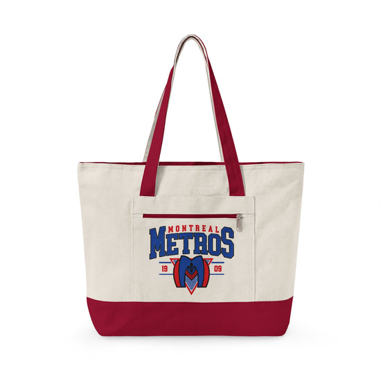 Montreal Metros Zippered Canvas Tote - Fandom-Made