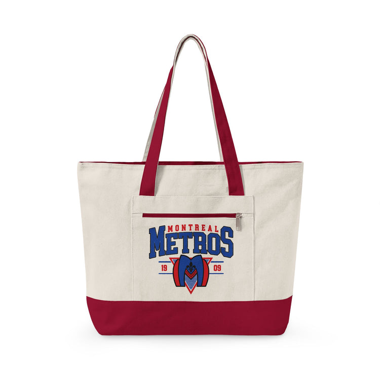Montreal Metros Zippered Canvas Tote - Fandom-Made