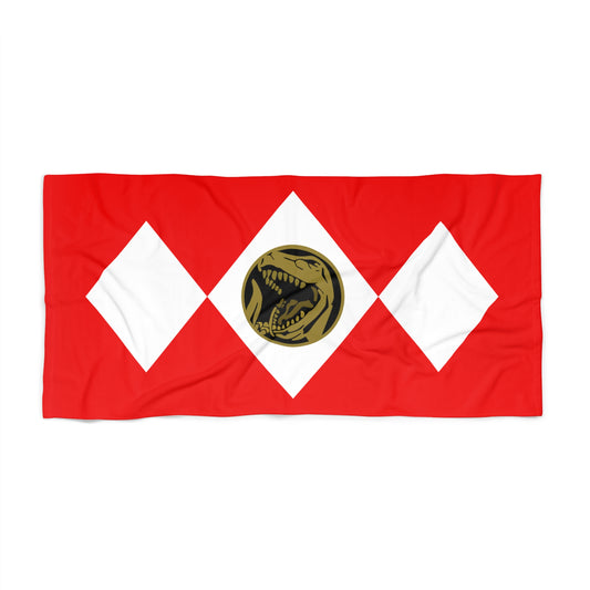 Red Power Ranger Beach Towel - Fandom-Made