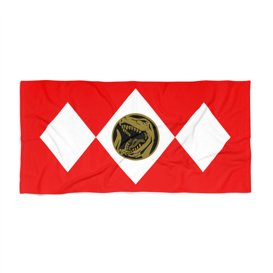Red Power Ranger Beach Towel - Fandom-Made