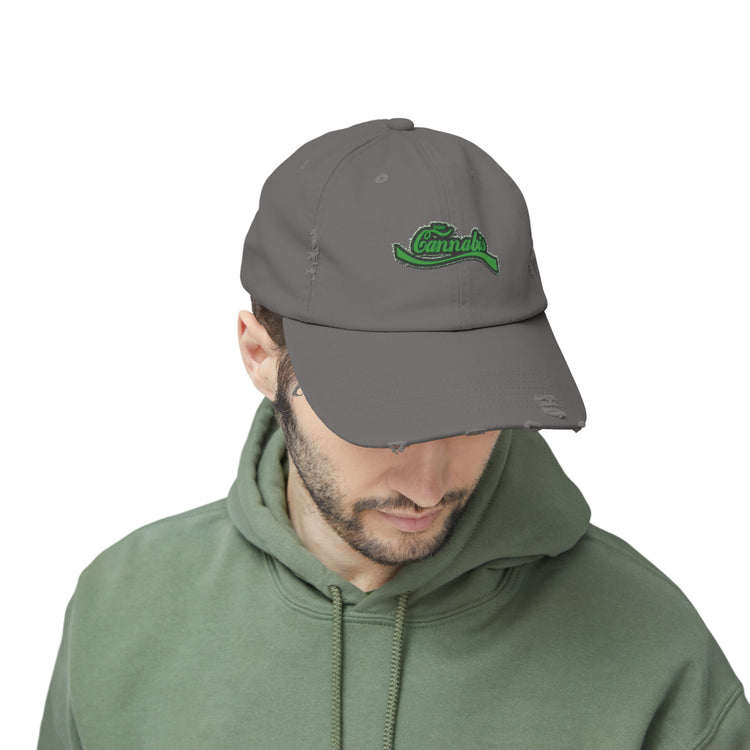 Enjoy Cannabis Distressed Cap - Fandom-Made