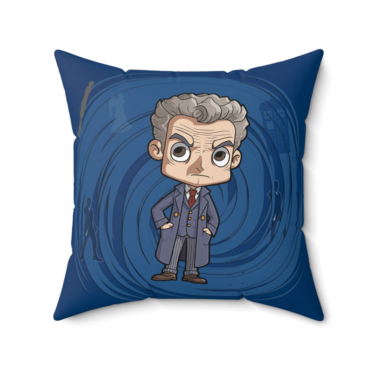 Timey Wimey Twelfth Doctor Square Pillow - Fandom-Made