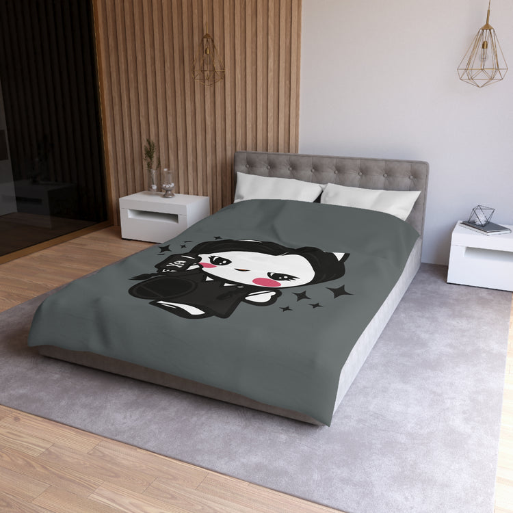 Wednesday Kitty Duvet Cover - Fandom-Made