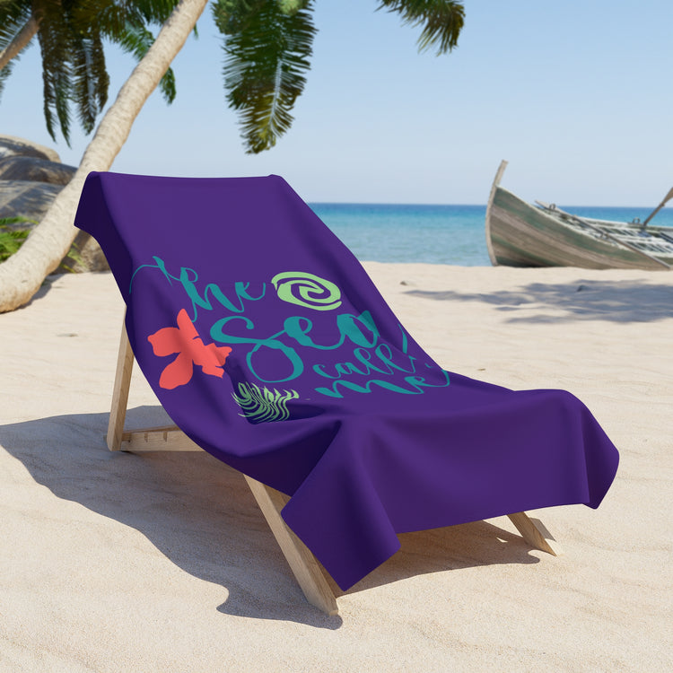 The Sea Calls Me Beach Towel - Fandom-Made