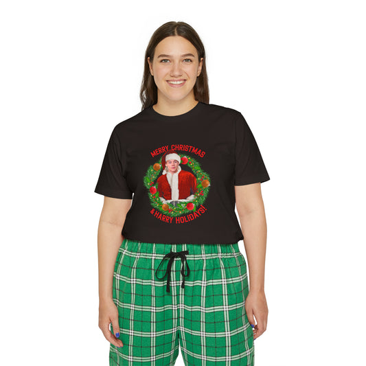 Merry Christmas and Harry Holidays Women's Short Sleeve Pajama Set - Fandom-Made