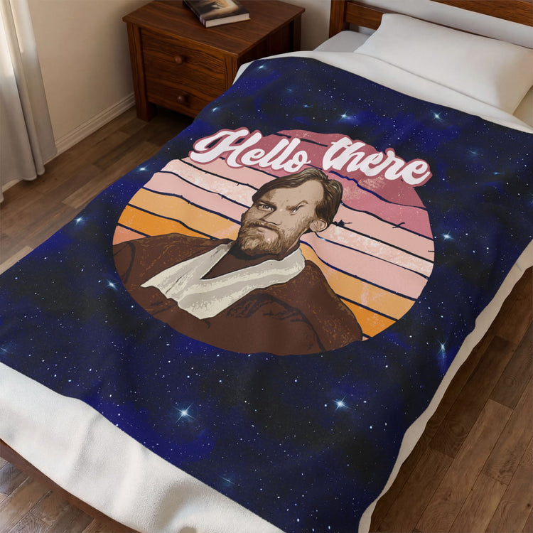 Hello There Velveteen Plush Blanket