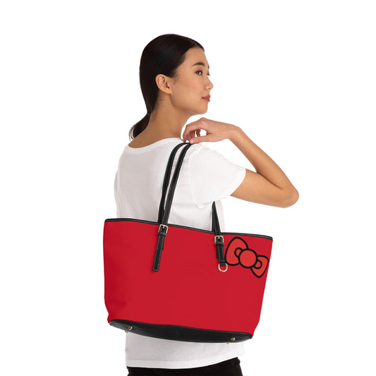 Bow Leather Shoulder Bag - Fandom-Made
