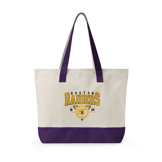 Boston Raiders Zippered Canvas Tote - Fandom-Made