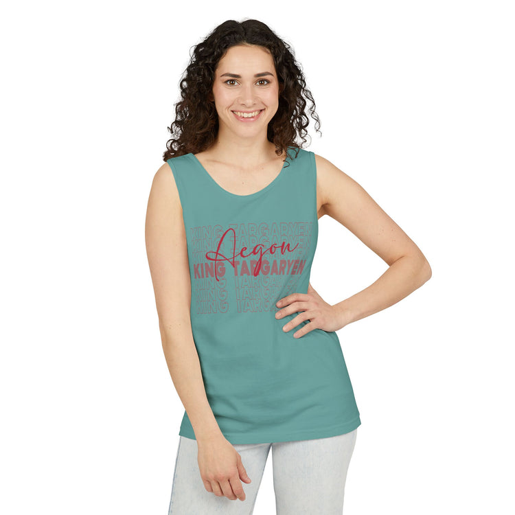 King Aegon Unisex Garment-Dyed Tank Top - Fandom-Made