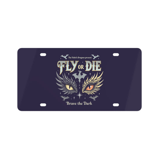 Fly Or Die Vanity Plate - Fandom-Made