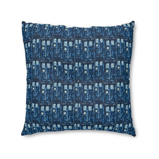 Tardis All-Over-Print Tufted Floor Pillow - Fandom-Made