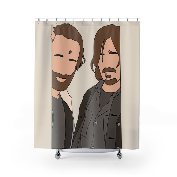 Daryl and Rick Shower Curtain - Fandom-Made