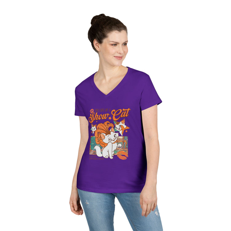 Life of a Show Cat Ladies' V-Neck Tee