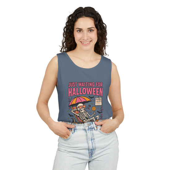 Just Waiting For Halloween Tank Top - Fandom-Made