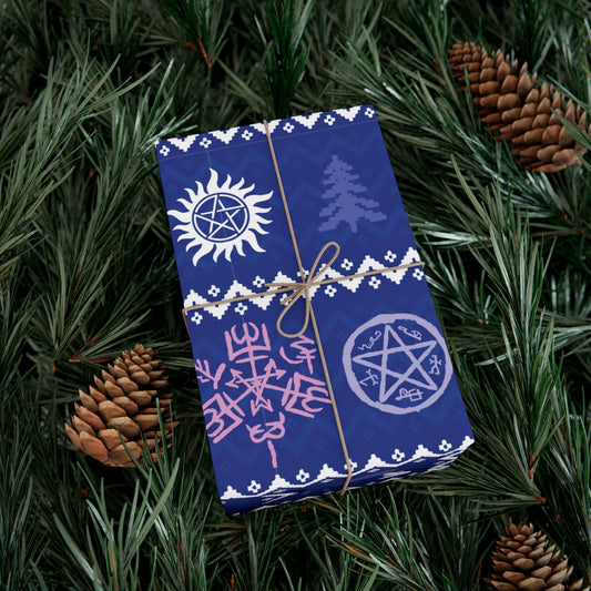 Supernatural Ugly Christmas Sweater Gift Wrap - Fandom-Made