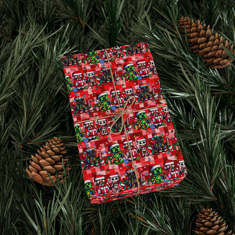 Creeper Christmas Wrapping Paper