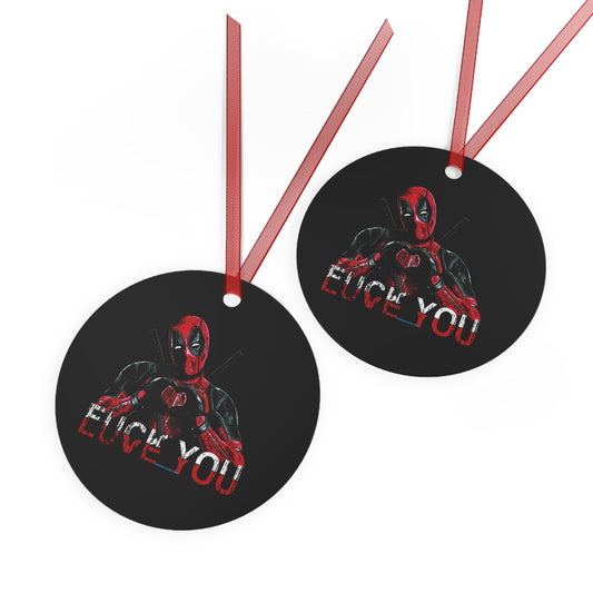 Deadpool Fuck Love Ornament