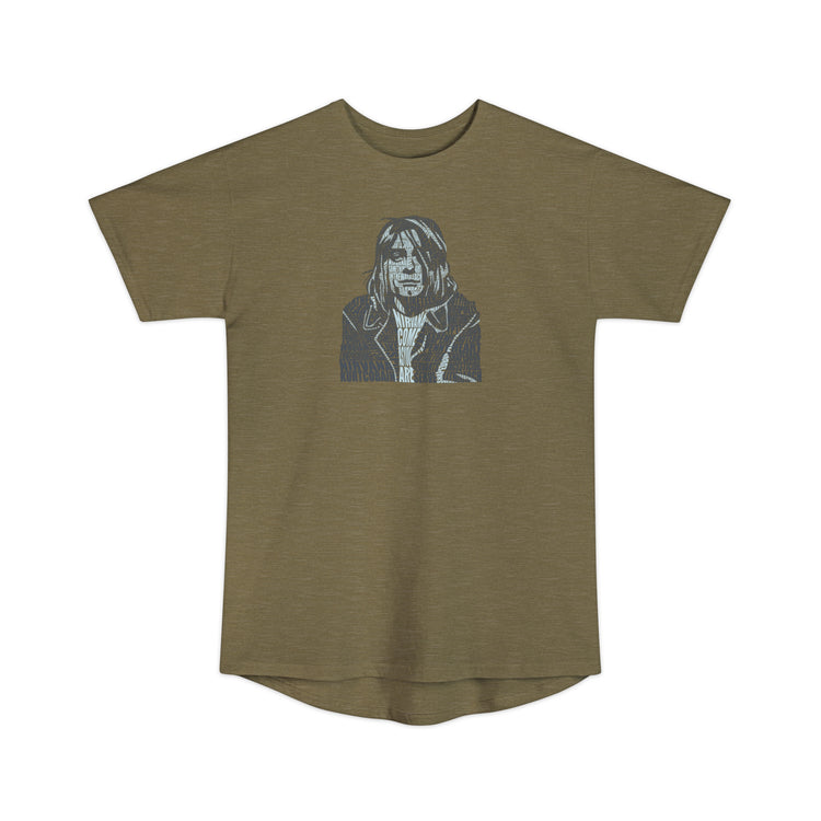 Kurt Cobain Unisex Long Body Tee - Fandom-Made