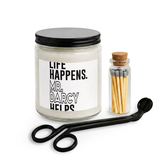 Life Happens Mr. Darcy Helps Candle Set - Fandom-Made