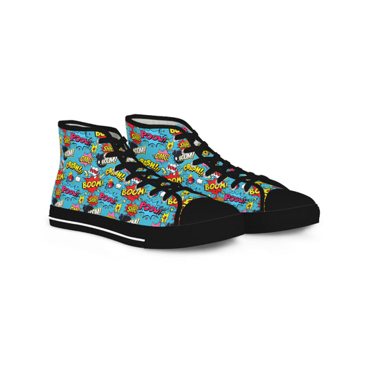 Comic Sounds Men’s High-Top Sneakers - Fandom-Made