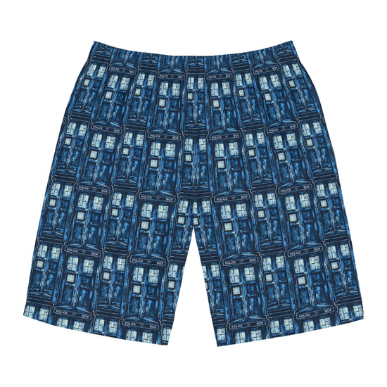 Tardis All-Over Print Men's Board Shorts - Fandom-Made