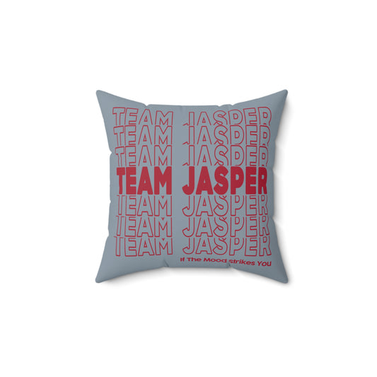 Team Jasper Faux Suede Square Pillow