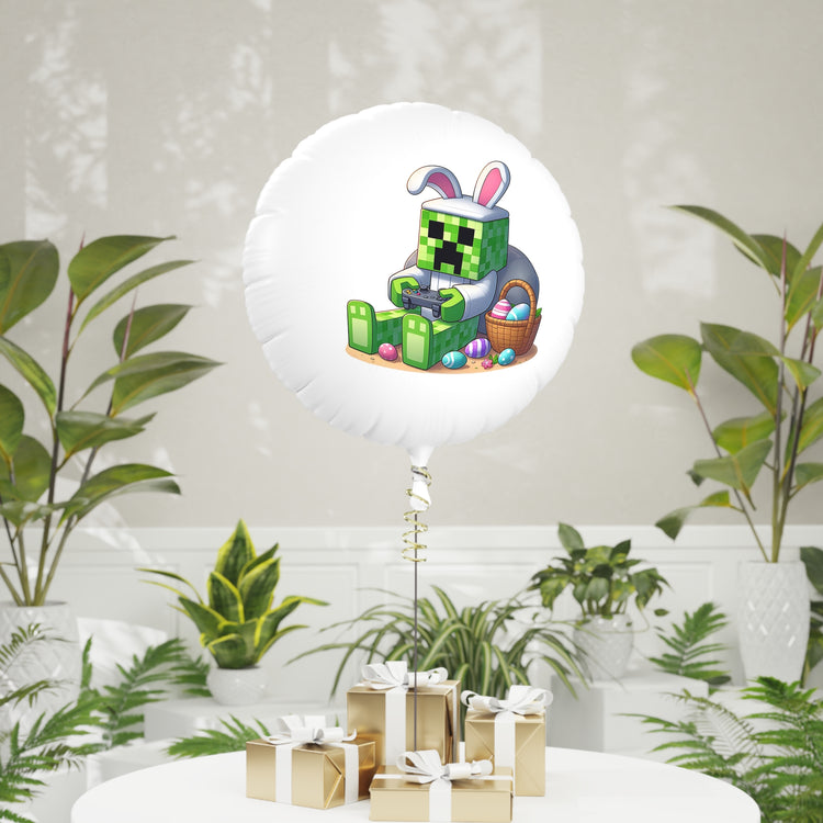 Minecraft Easter Mylar Balloon