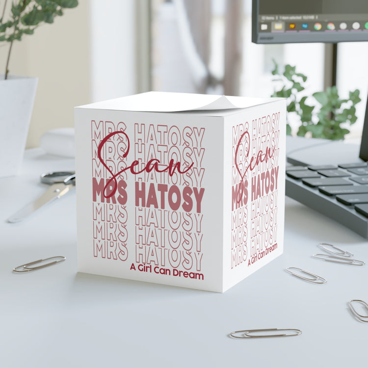 Mrs. Hatosy Note Cube