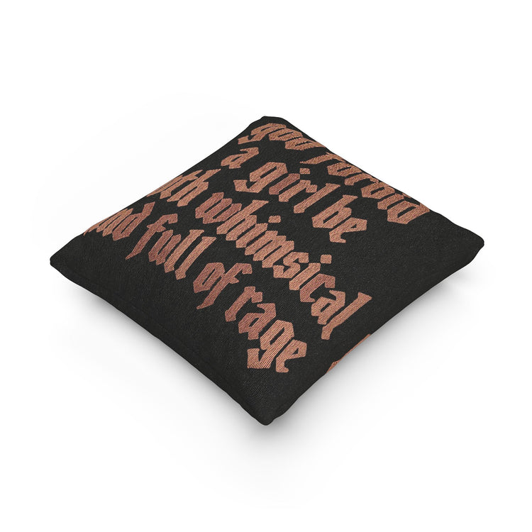 Whimsical Rage Woven Pillow - Fandom-Made
