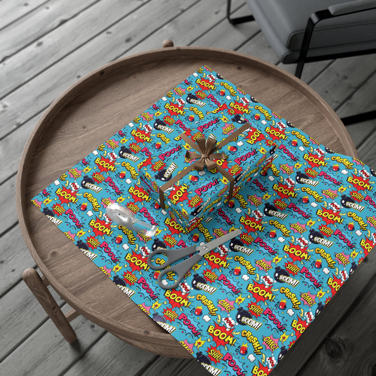 Comic Sounds Gift Wrap