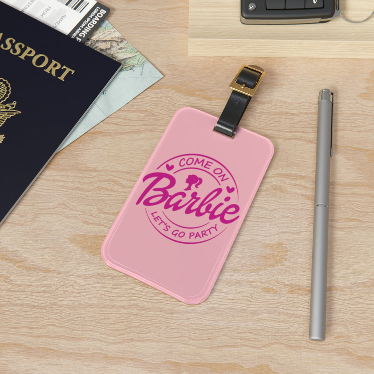 Barbie luggage tag online