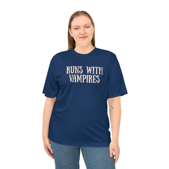 Runs With Vampires Performance T-shirt - Fandom-Made