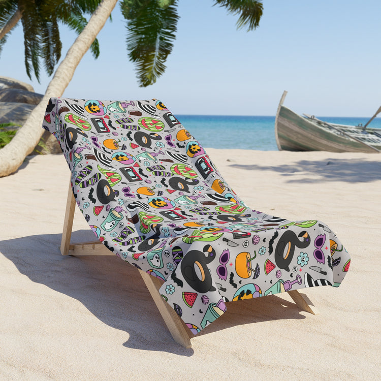 Summerween Vibes Beach Towel