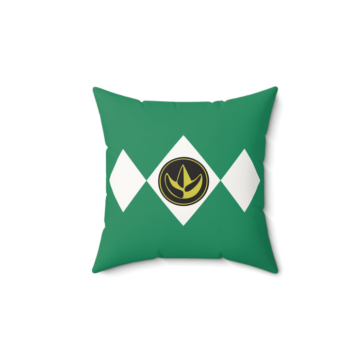 Green Ranger Faux Suede Square Pillow
