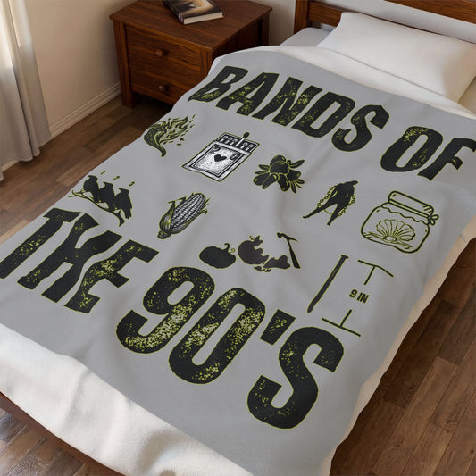 Bands Of The 90s Velveteen Plush Blanket