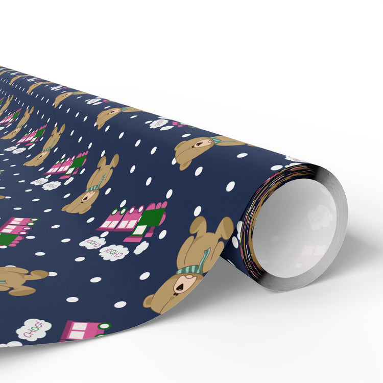 Choo Choos And Teddy Bears Wrapping Paper